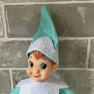 Christmas Cadets Turquoise Elf Doll, Poseable Holiday Elves