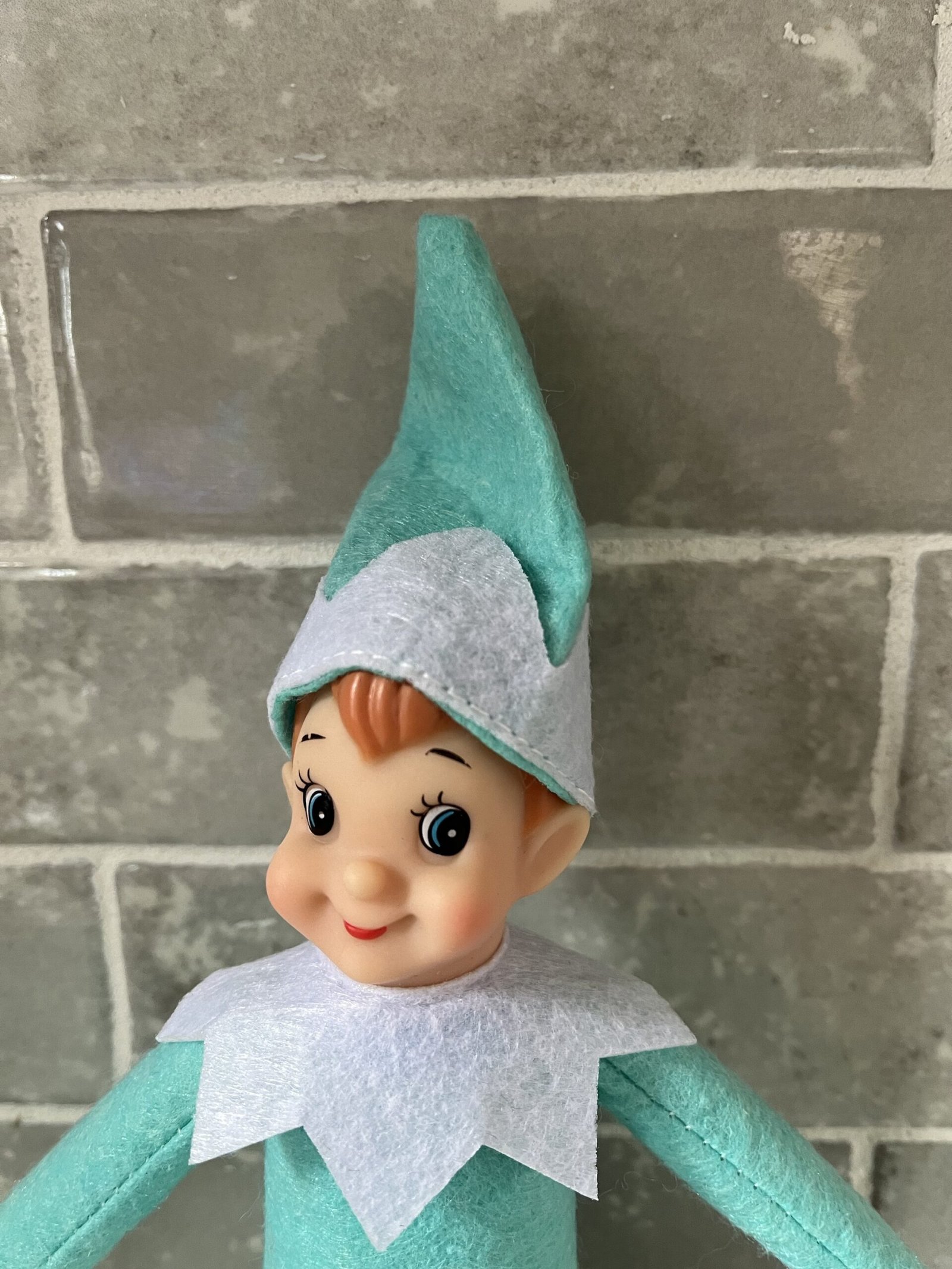 Christmas Cadets Turquoise Elf Doll, Poseable Holiday Elves