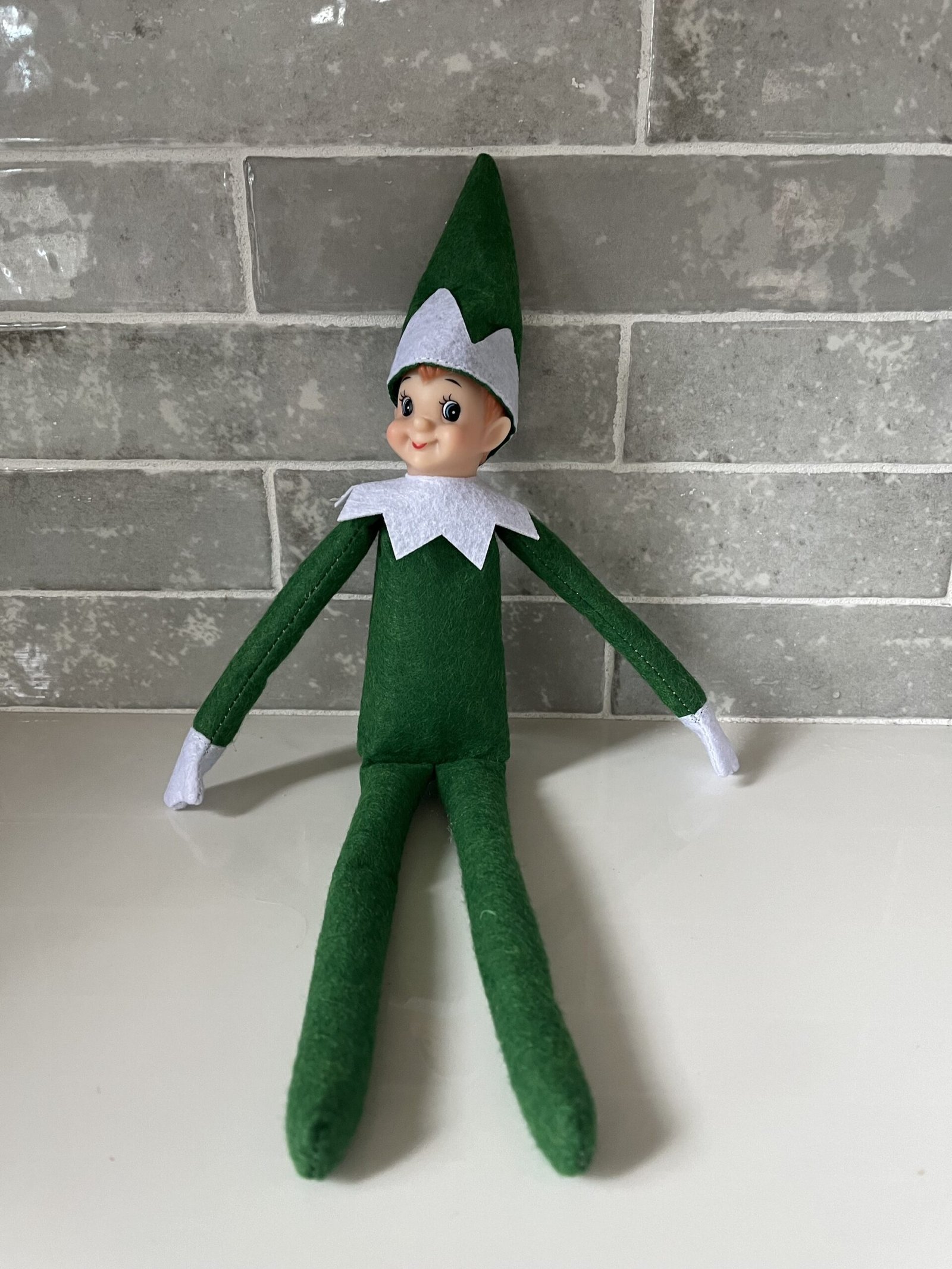 Christmas Cadets Green Elf Doll, Posable Holiday Elves