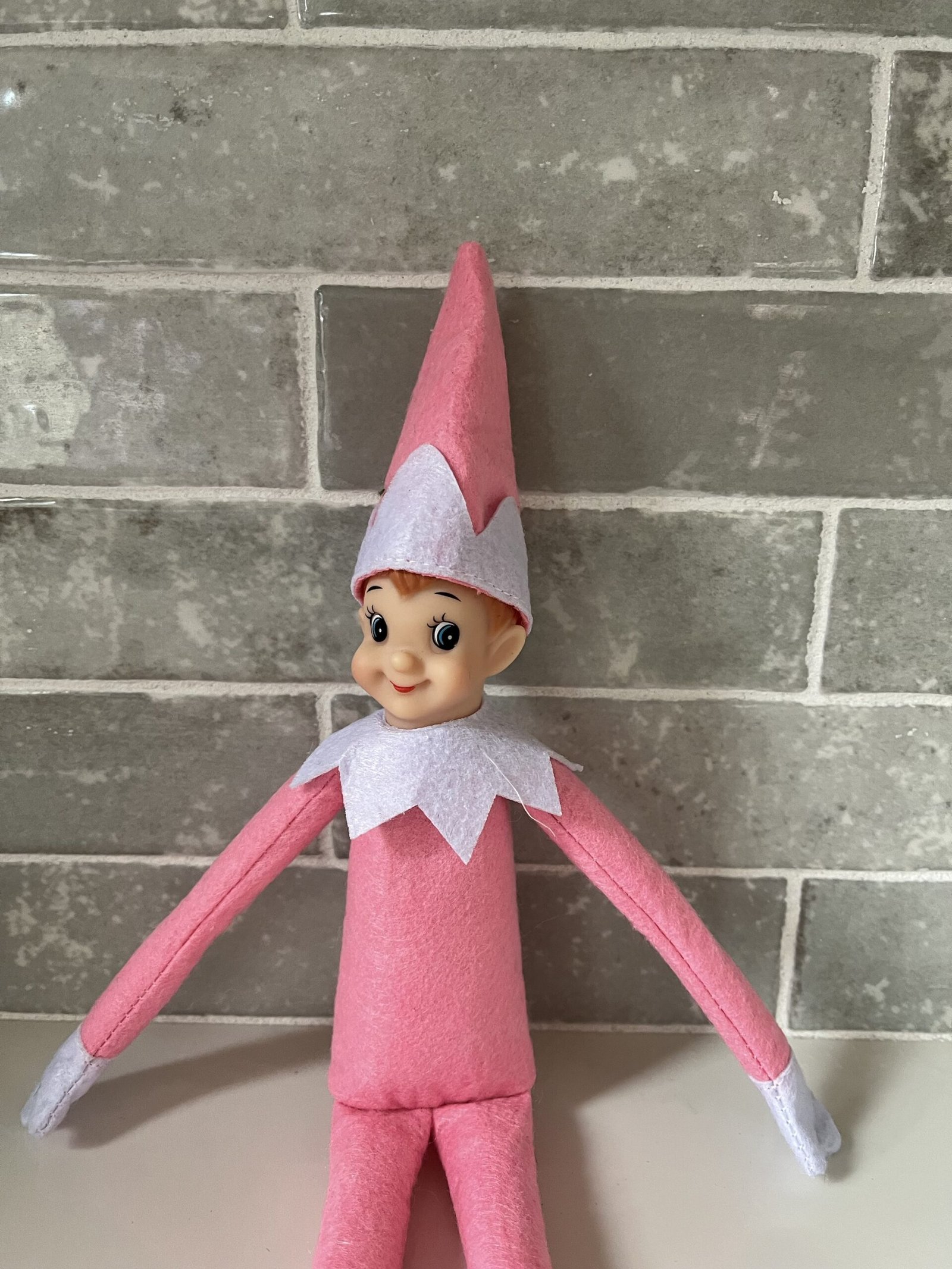Christmas Cadets Pink Elf Doll, Posable Holiday Elves - Image 2