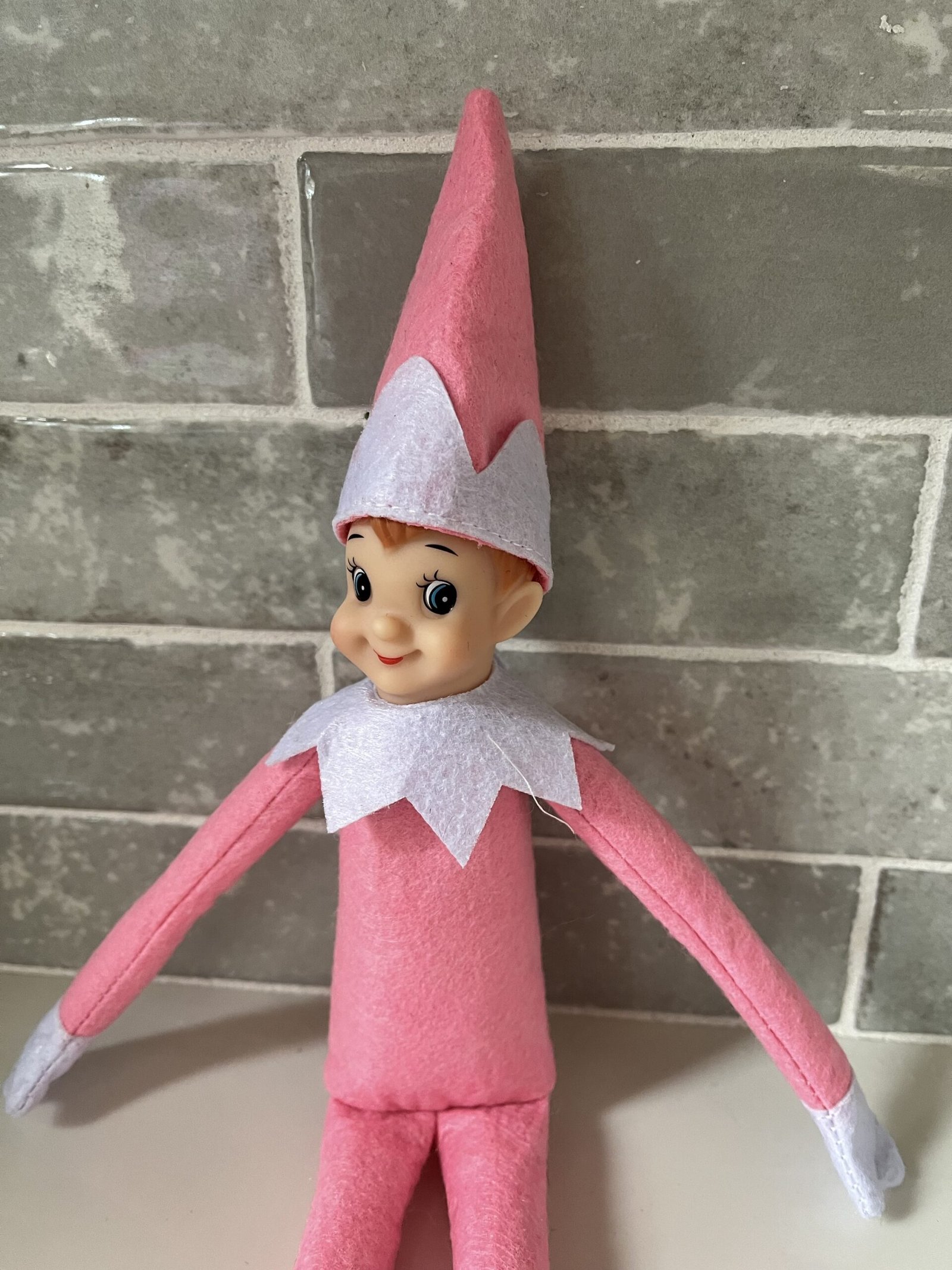 Christmas Cadets Pink Elf Doll, Posable Holiday Elves - Image 3