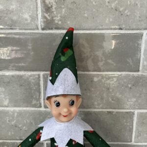 Christmas Cadets Green Christmas Print Poseable Elf Doll